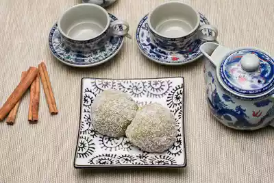 605. Grüntee-Mochi 糯米糍 ⓥ veggie 