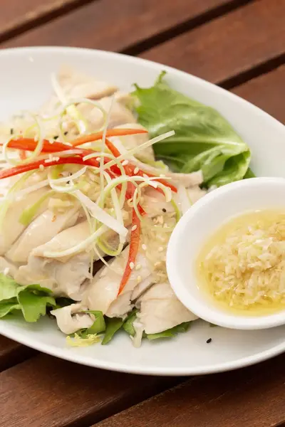 Dim Sum Ingwer Maishähnchen 點心薑蓉白切玉米雞